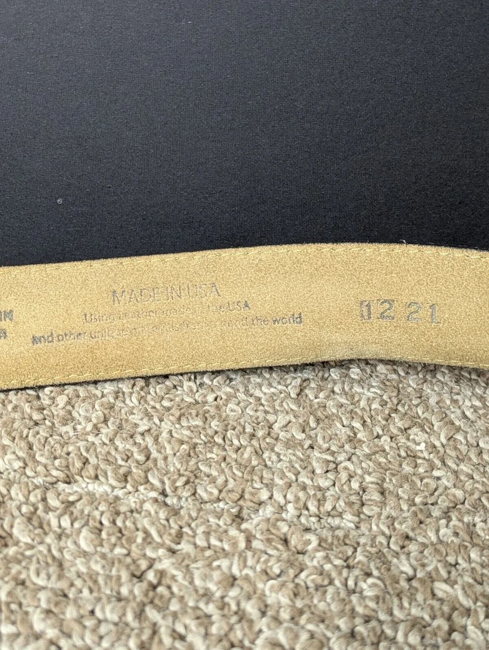 Justin Classic Western 53703 Leather Belt Dark Brown Size 32 Made in USA